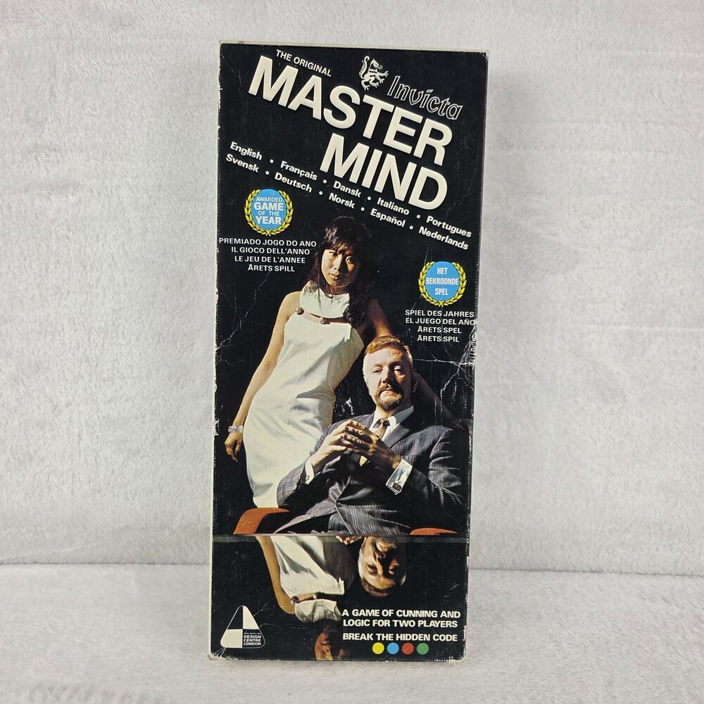 1972 Invicta Master Mind Board Game Made In England Complete Multilingual‎